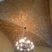 Gold Scrollwork on Glazed Ceiling